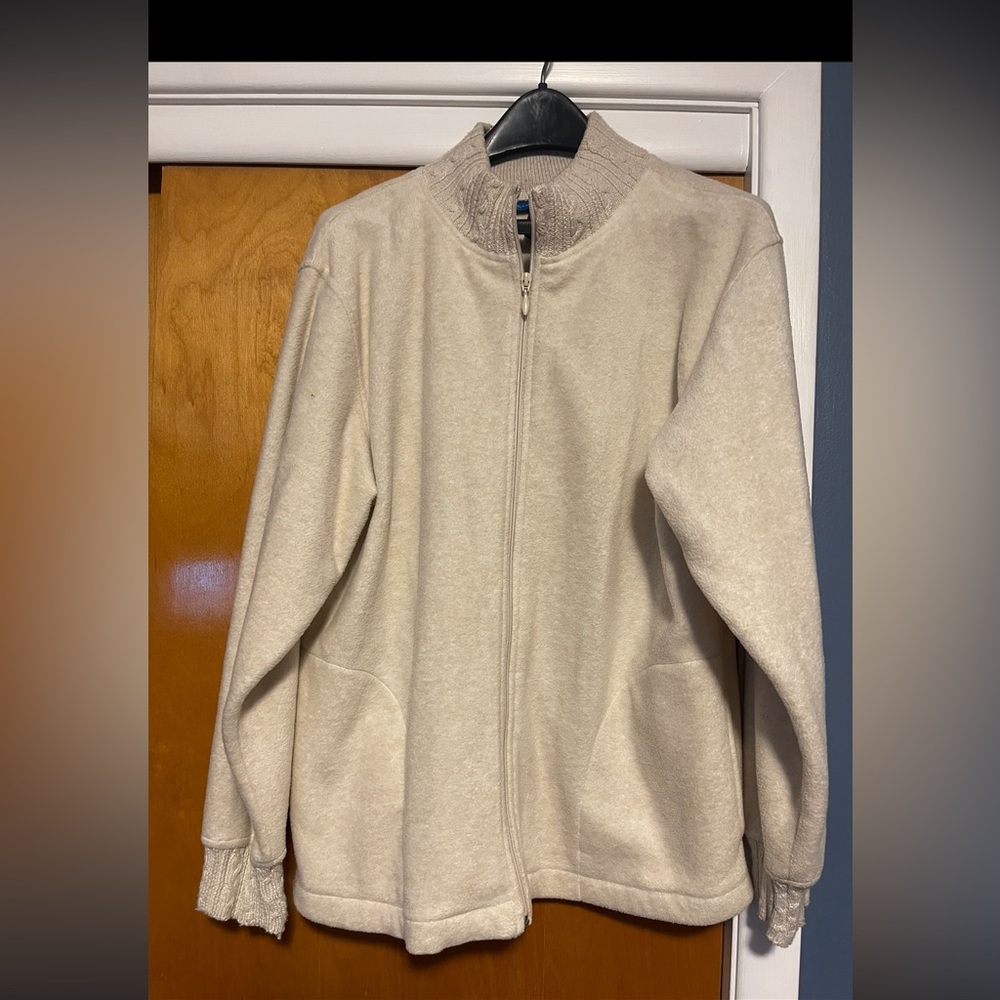 Karen Scott Sport Cream Colored Jacket